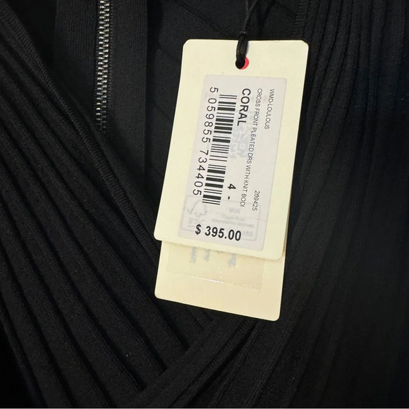 NWT Ted Baker Loulous Cross Front Pleated Dress Knit Bodice Sleeveless US 10 - Picture 5 of 16